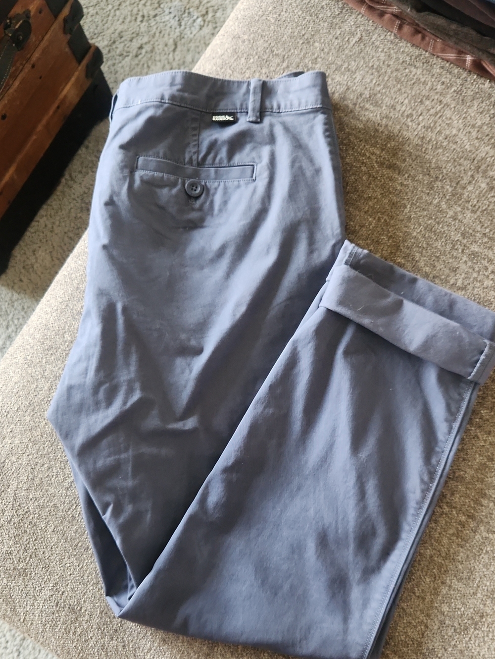 Eddie Bauer Women's Boyfriend Mid-Rise Slim Pants in Slate Blue